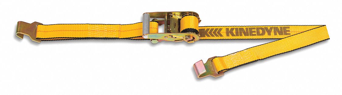 Tie Down Strap Flat-Hook Yellow