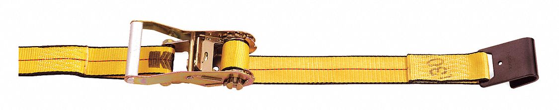 Tie Down Strap Flat-Hook Yellow