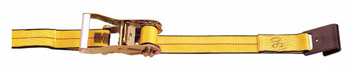 Tie Down Strap Flat-Hook Yellow
