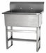 Scrub Sink 25 x20 x45.5 Silver