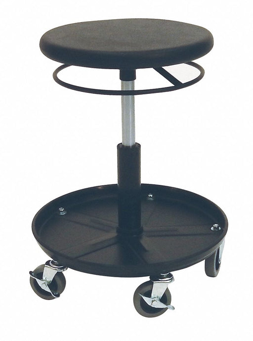 Welding Stool Round Pedestal Black 21 H