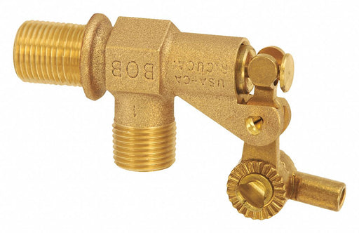 Float Valve 1/2 in Bulkhead Brass MNPT
