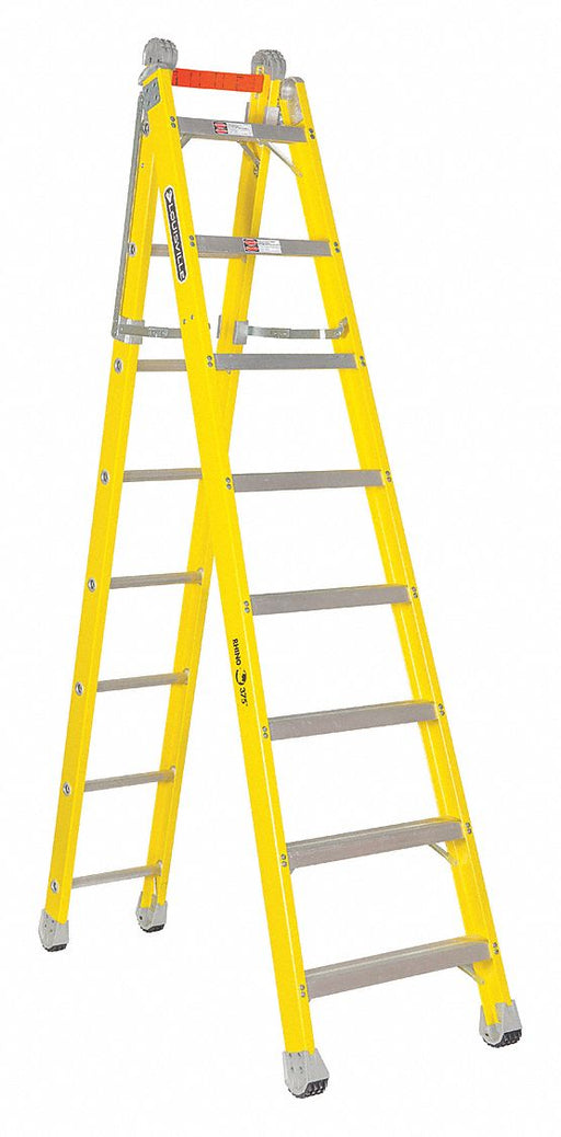 Combination Ladder Fiberglass 375lb 8ft.