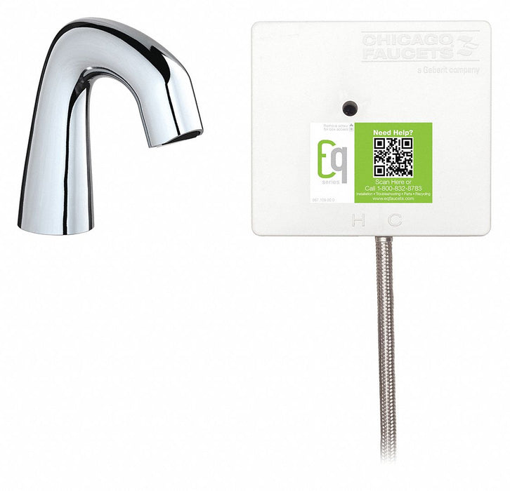 Mid Arc Chrome Chicago Faucets EQ Curved