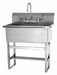 Scrub Sink 31 x20 x45.5 Silver