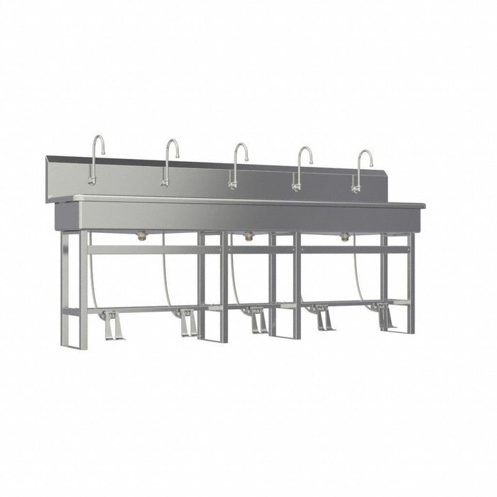 Wash Station 100 x20 x45 Silver