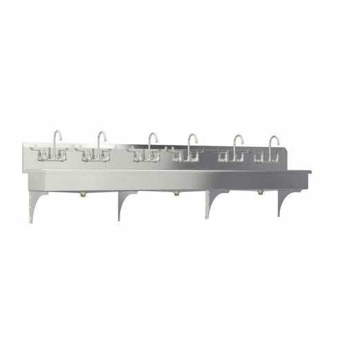 Wash Station 120 x20 x18 Silver