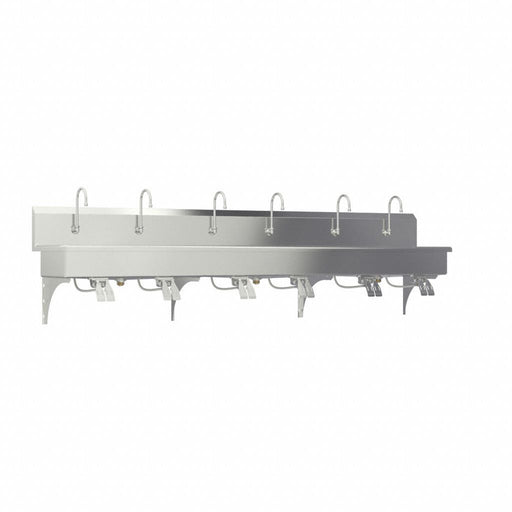 Wash Station 120 x20 x18 Silver