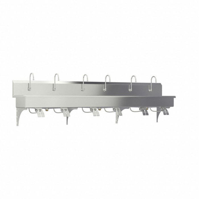 Wash Station 120 x20 x18 Silver