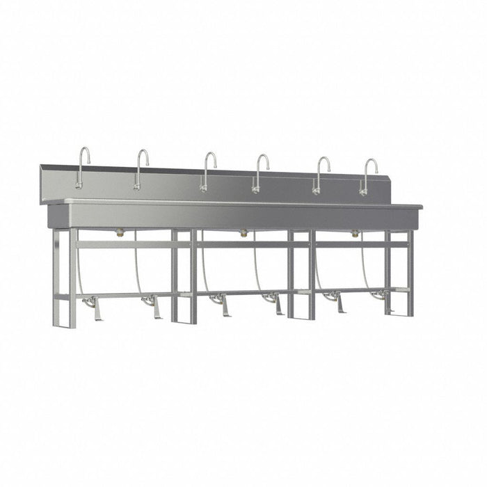 Wash Station 120 x20 x45 Silver