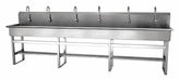 Wash Station 120 x20 x45 Silver