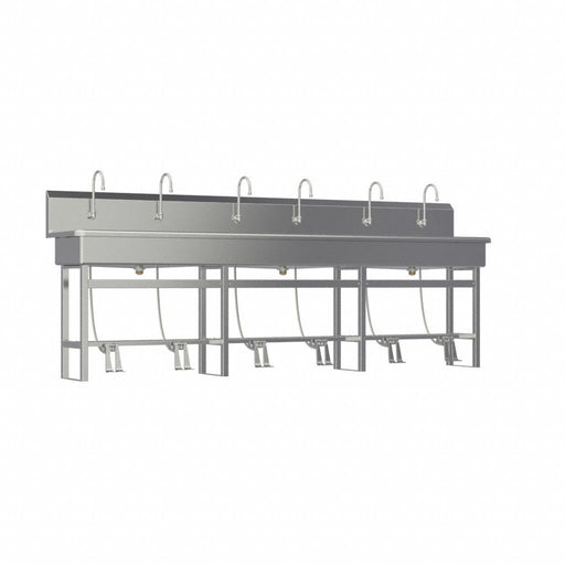 Wash Station 120 x20 x45 Silver
