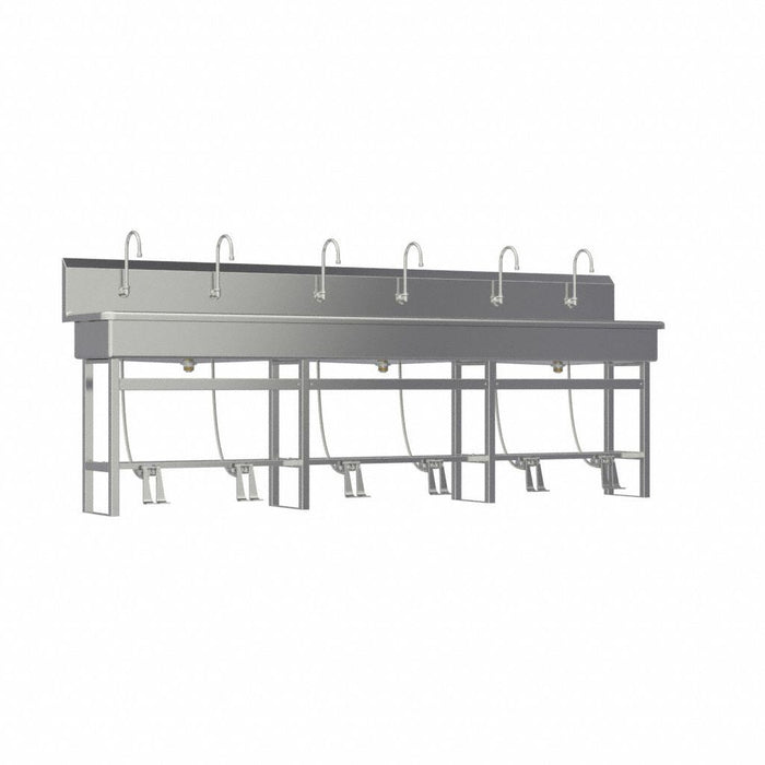 Wash Station 120 x20 x45 Silver