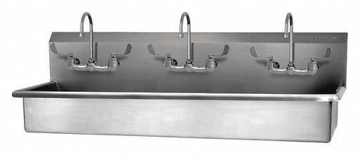 Wash Station 60 x20 x18 Silver