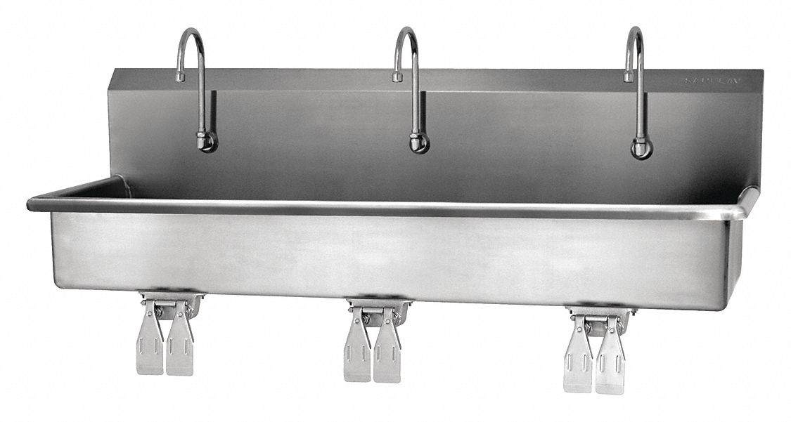 Wash Station 60 x20 x18 Silver