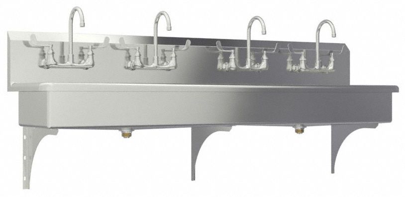 Wash Station 80 x20 x18 Silver