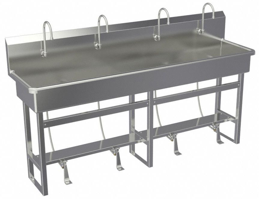 Wash Station 80 x20 x45 Silver