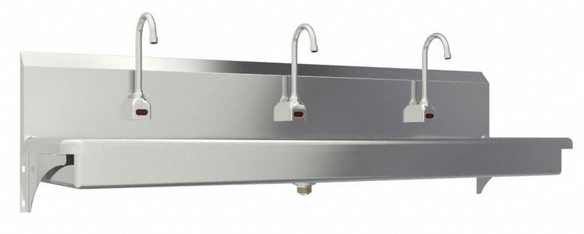 Wash Station 68 x20 x15 Silver