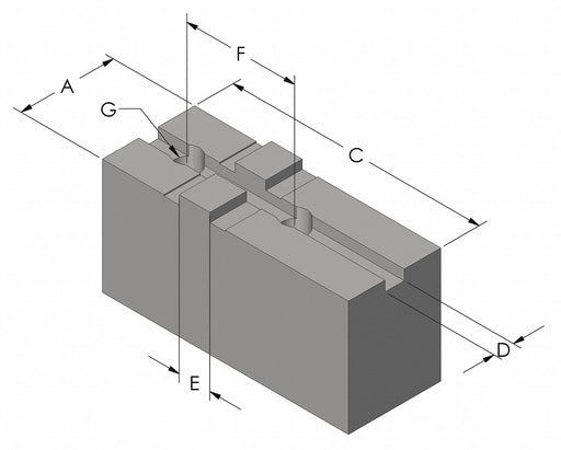 Lathe Jaw 5/8  M16 Aluminum