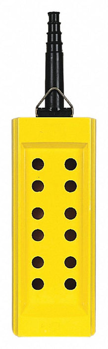 Pendant Enclosure 22mm 12Holes Yellow