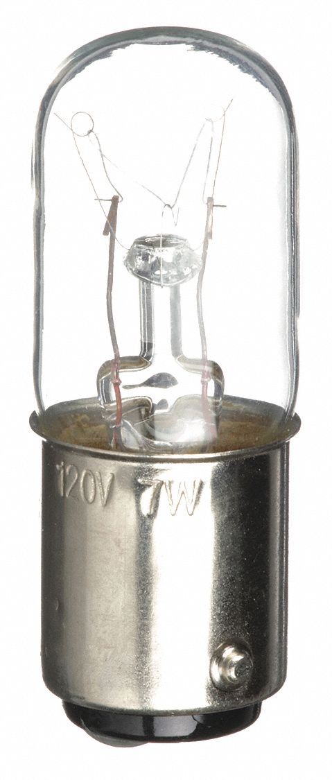 Incandescent 7W 120Vac/Dc Ba15D