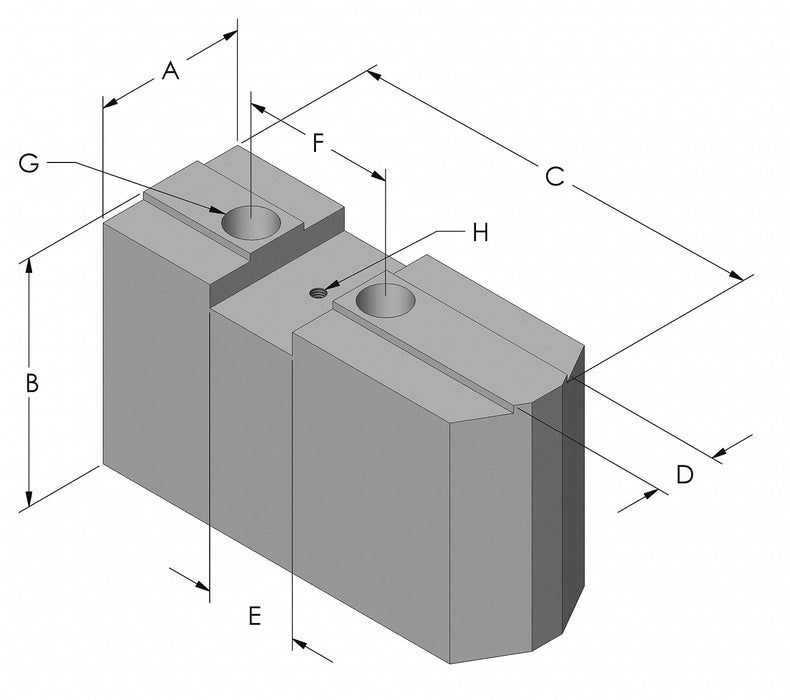 Lathe Jaw 1/2 Steel