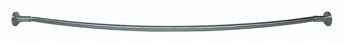 Curved Shower Rod SS 60in L Satin Nickel