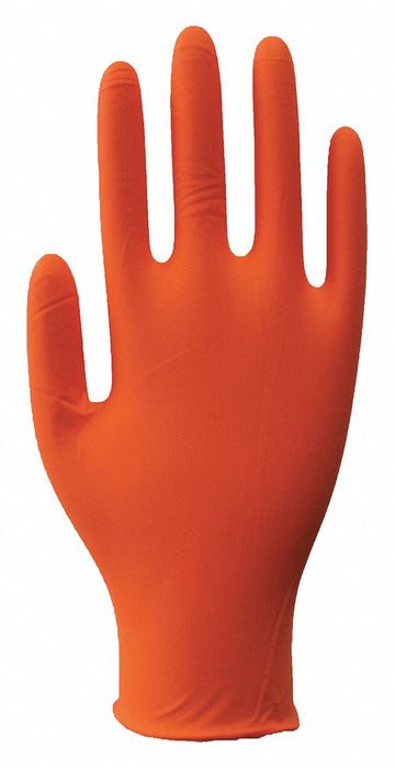 J4959 DisposableGloves Orange M Size8 PK100