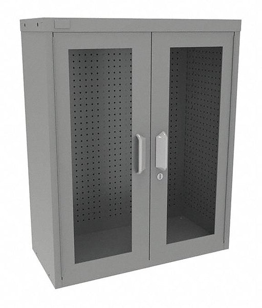 Pegboard Wall Cabinet 37 x30 x14 Gray