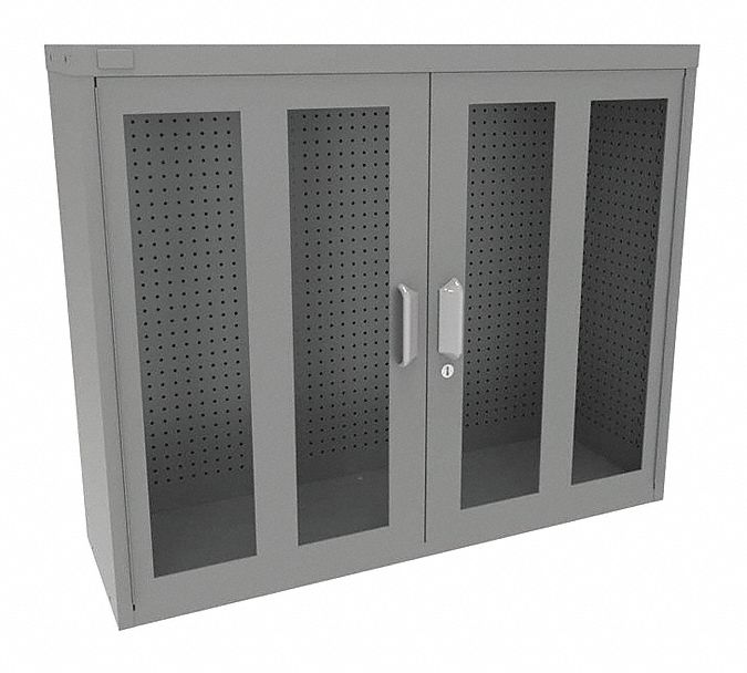 Pegboard Wall Cabinet 37 x45 x14 Gray