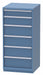 K3755 Mod Drawer Cab 60 H 6 Drawer Bright Blue
