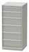 K3755 Mod Drawer Cab 60 H 6 Drawer Light Gray
