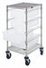 Mobile Bin Cart 45 in H Clear Bins