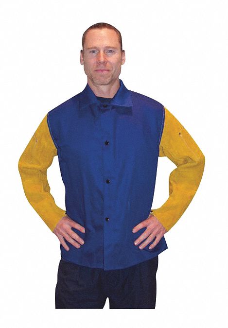 Xl 30Inblue Jkt W/Lth Slvs