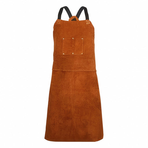 24X48 Dk Brwn Lth Bib Apron