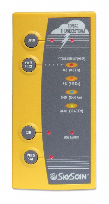 Lightning Detector 3 in W 1 lb.