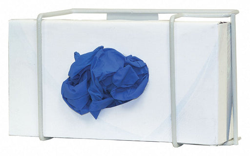 GloveDispenser Wht WallMnt SteelWire PK2