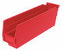 Shelf Bin Red Indstr Grd Poly 4 in