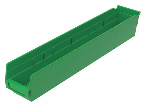 Shelf Bin Green Indstr Grd Poly 4 in