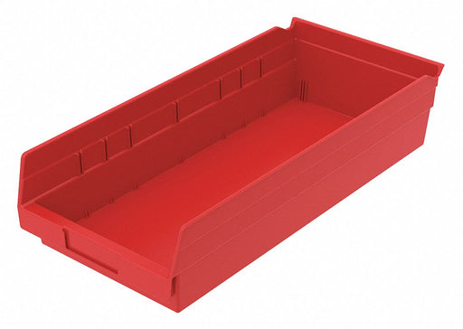 Shelf Bin Red Indstr Grd Poly 4 in