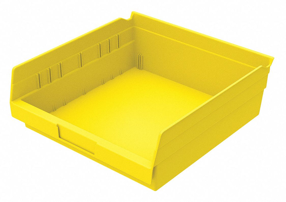 Shelf Bin Yellow Indstr Grd Poly 4 in