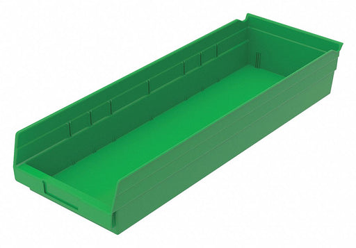 Shelf Bin Green Indstr Grd Poly 4 in