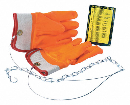 Propane Gloves PVC Orange 1/2 W