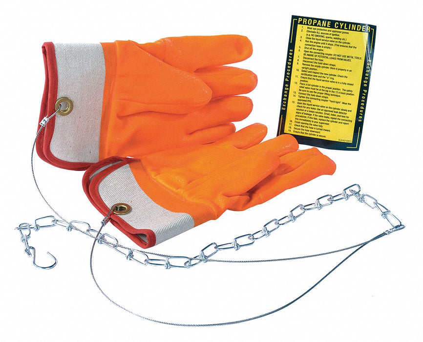 Propane Gloves PVC Orange 1/2 W
