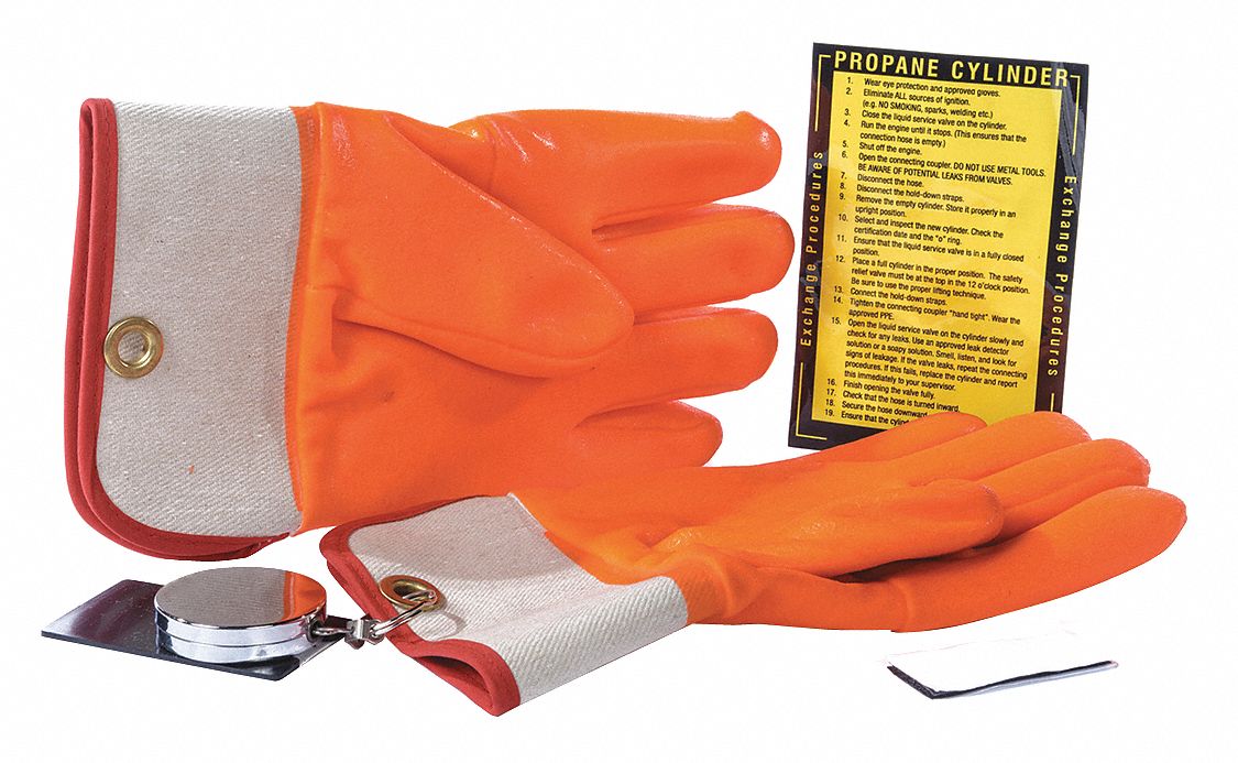 Propane Gloves PVC Orange 1/2 W