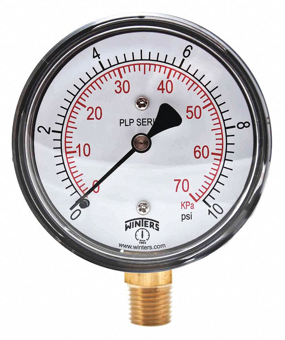 K4546 Low Pressure Gauge Bottom 0 to 10 psi