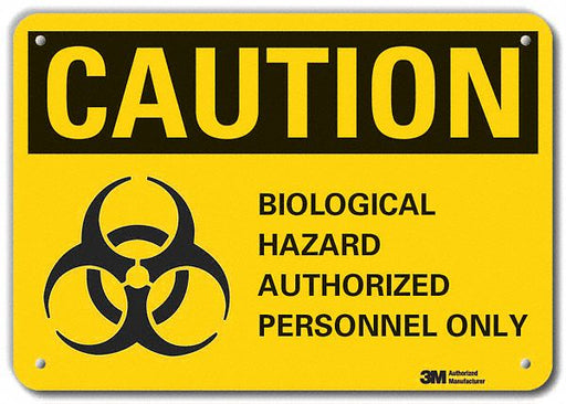 Caution Sign 10 in x 14 in Plastic