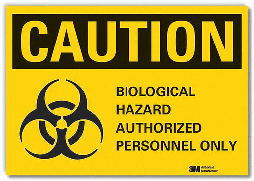 Caution Sign 7inx10in Non-PVC Polymer