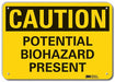 Caution Sign 7 inx10 in Plastic