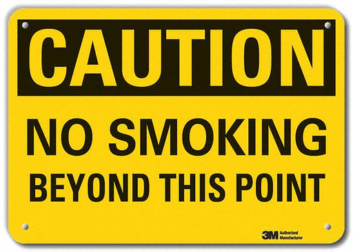 Caution Sign 7 in x 10 in Plastic